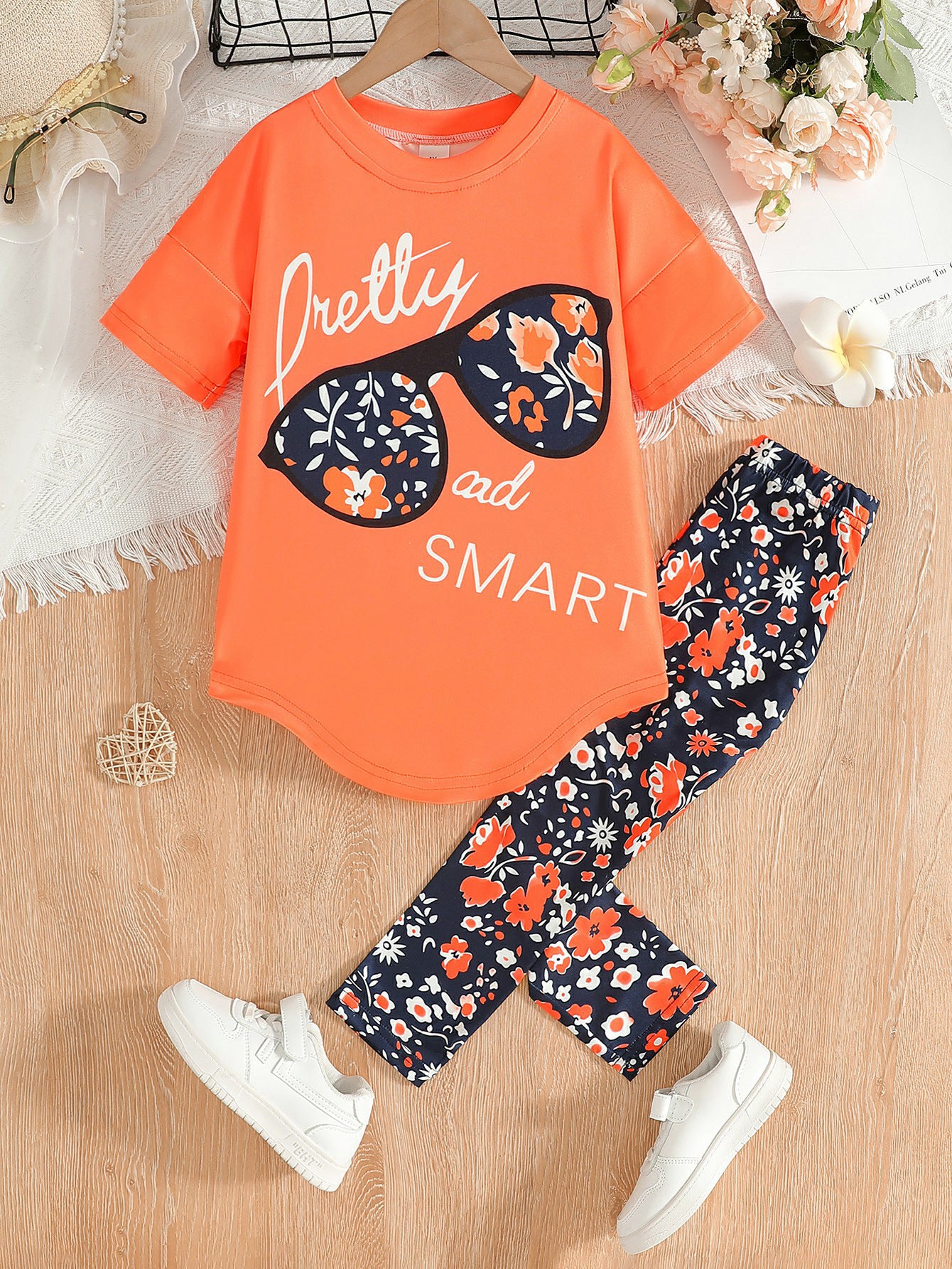 "Pretty and Smart" Short Sleeve Pants Set