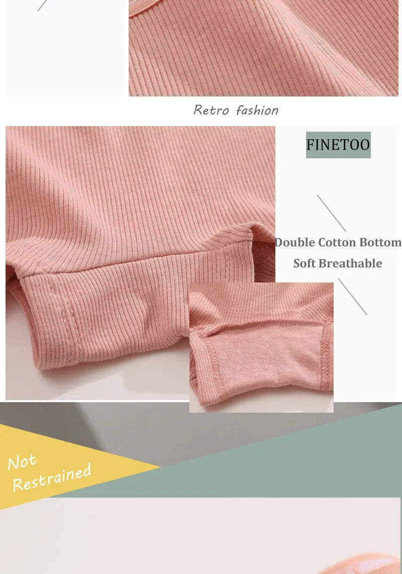 FINETOO Boxer Boyshort Low Waist Underwear - 2PCS/Set