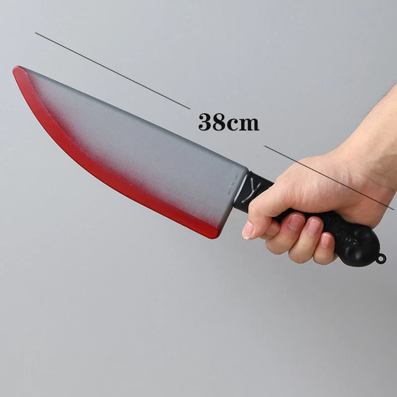 Halloween Bloody Knife DIY Party Decoration Plastic Kitchen Knife Halloween Props