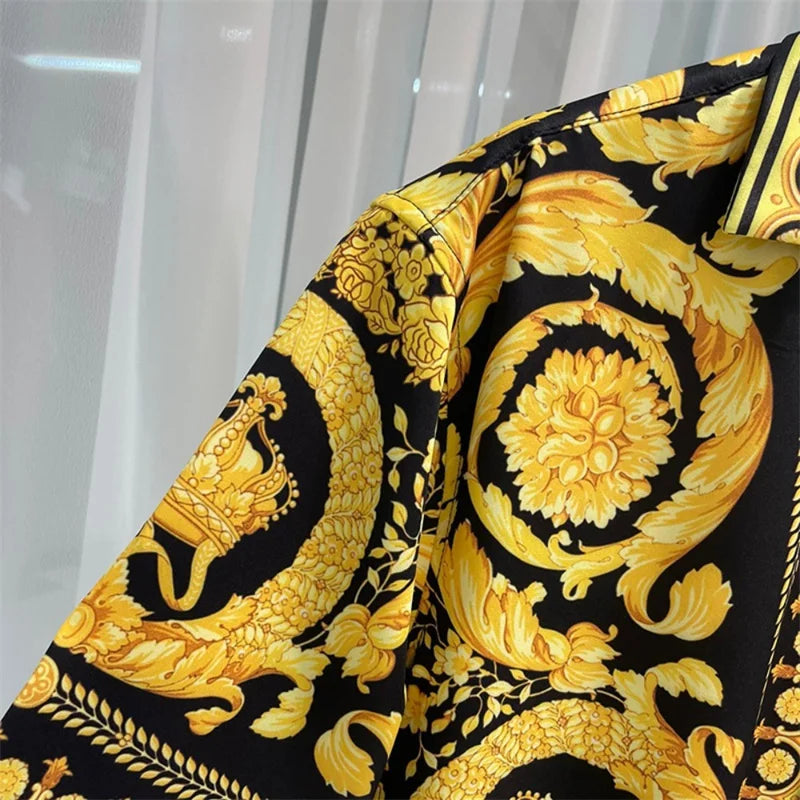 Short Sleeve Royal Soft Silk Button Down