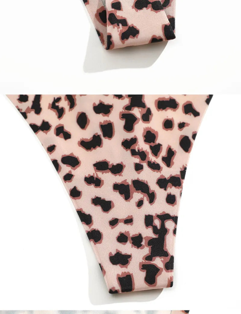 FINETOO Seamless Thin Strap Low Waist Thong - 4PCS
