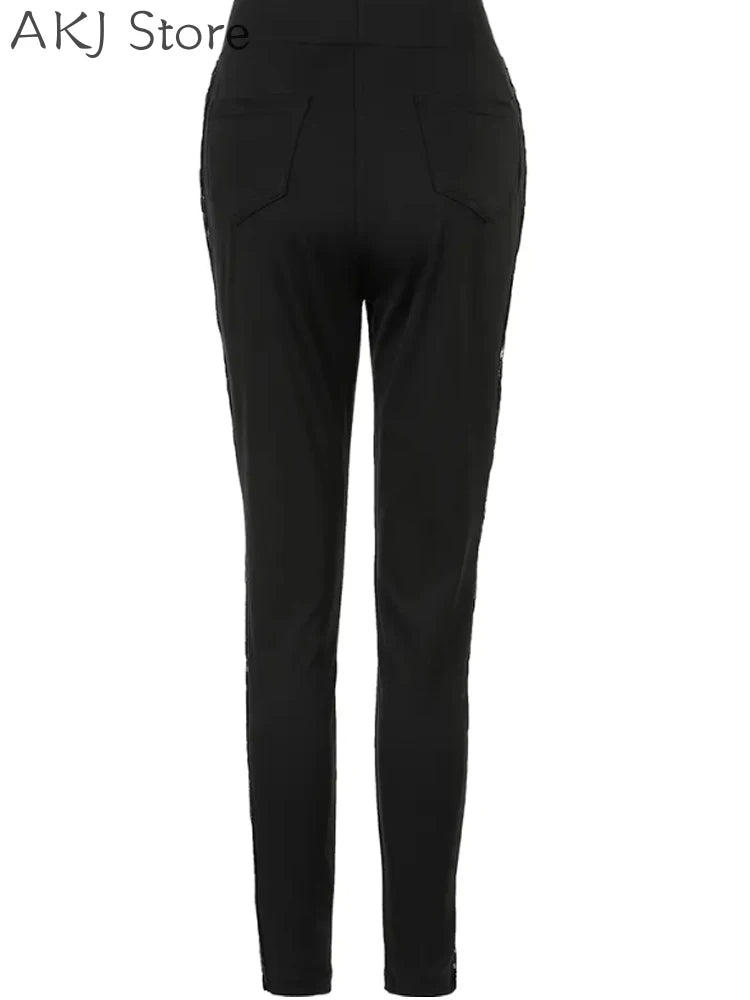 Stretch High Waist Floral Mesh Leggings