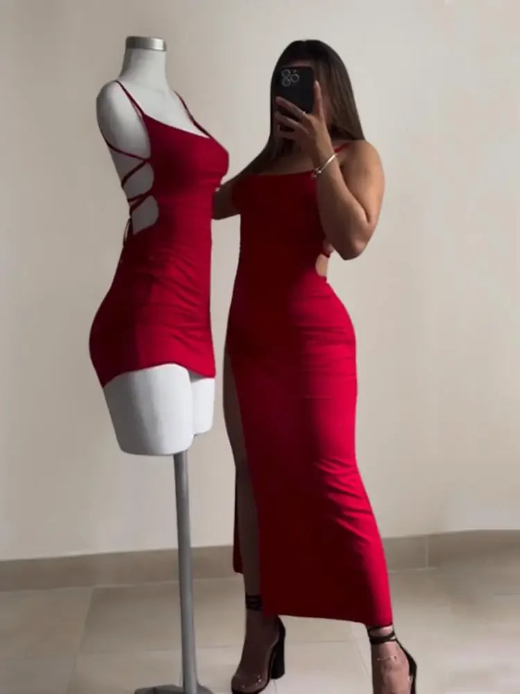 High Sensibility Halter Strap Hip Dress