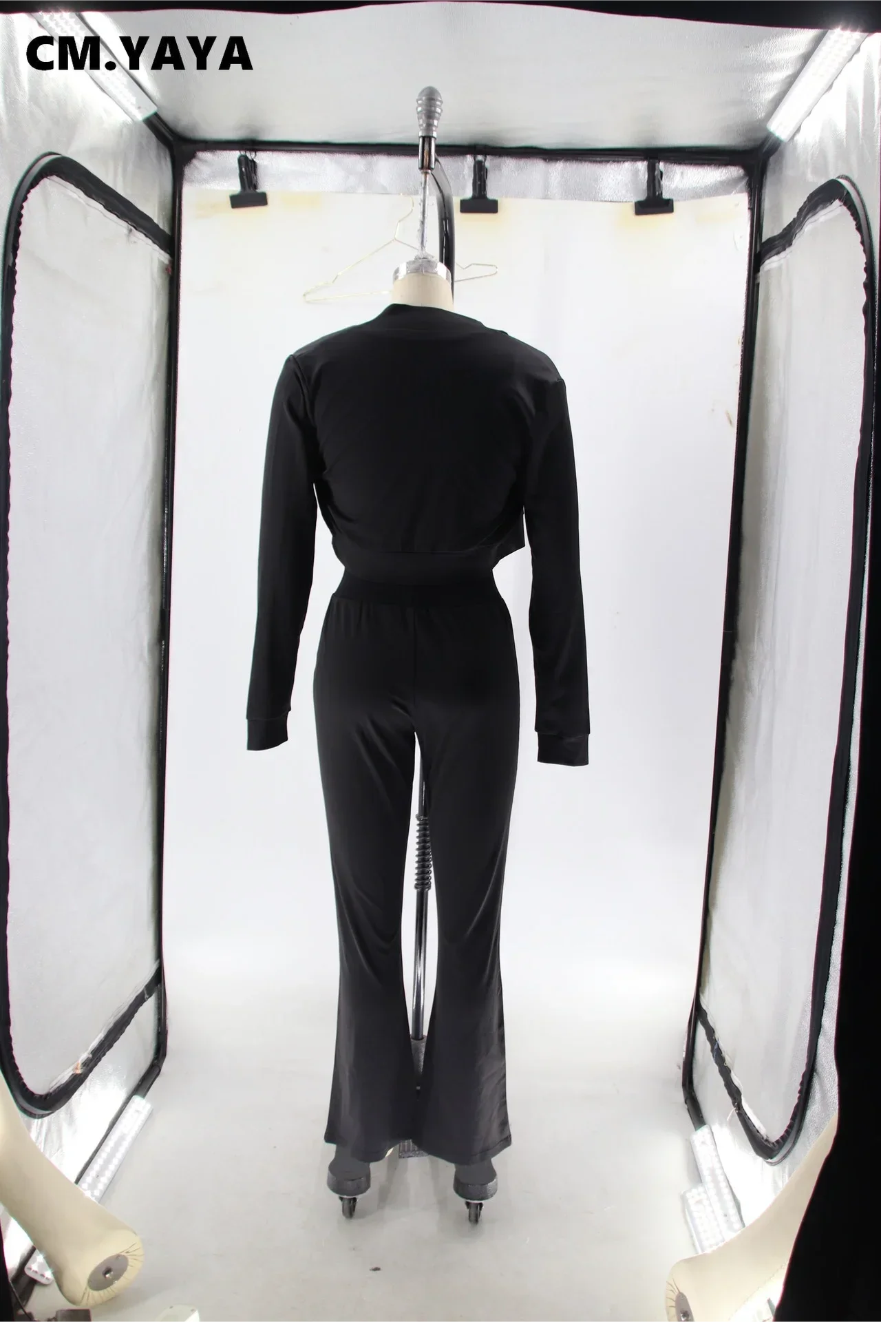 CM.YAYA Full Sleeve Tank + Jacket and Pants Suit 3 Piece Tracksuit