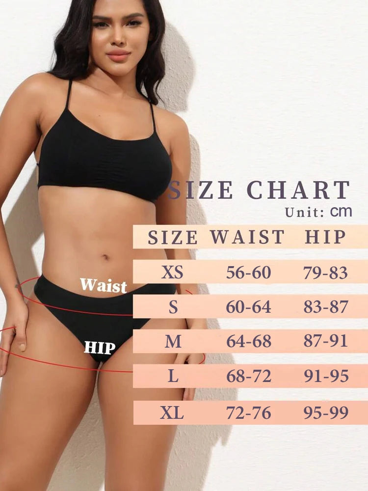 FINETOO Ice Silk Seamless V-Waist Sport Thongs - 6PCS