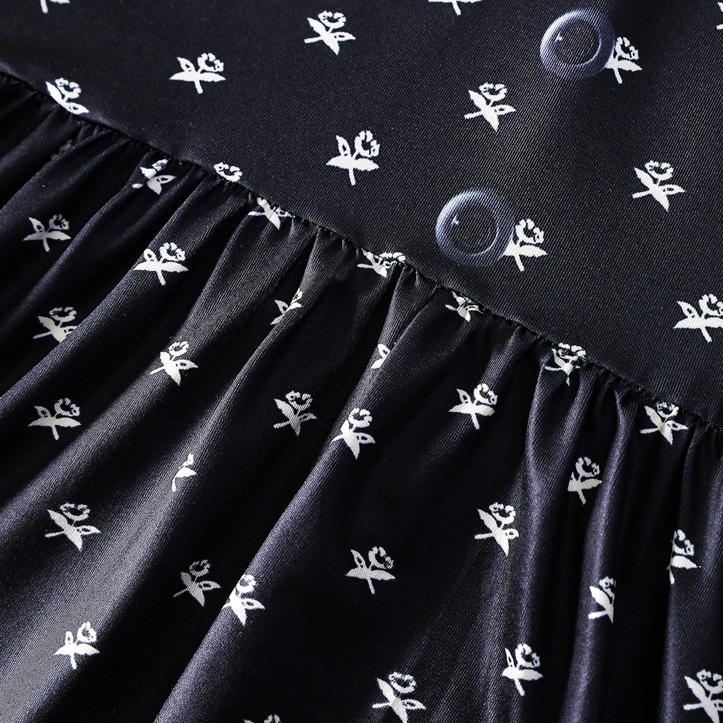 Gothic Black Dress Girls Wednesday TV Series Halloween Costume