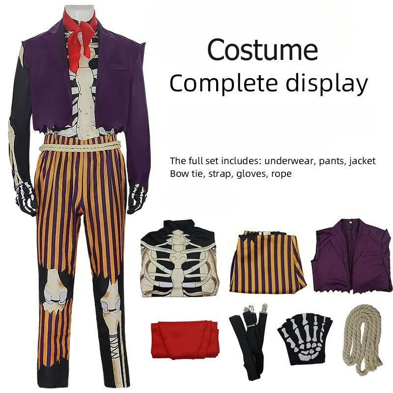 Hector Rivera Halloween Coco Suit Skeleton Cosplay Clothing Great-grandfather Outfit