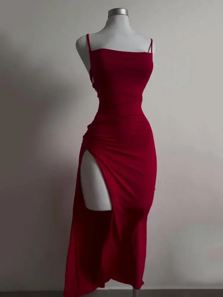 High Sensibility Halter Strap Hip Dress