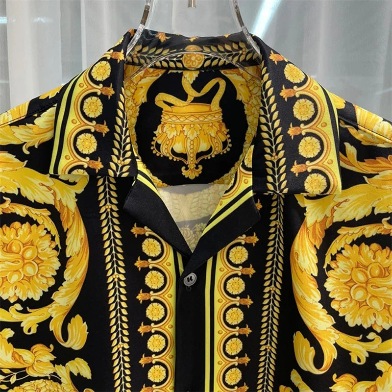 Short Sleeve Royal Soft Silk Button Down