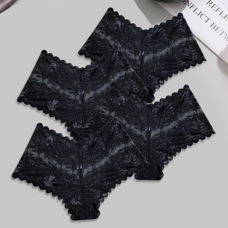 FINETOO Lace Floral Boyshorts - 4pcs