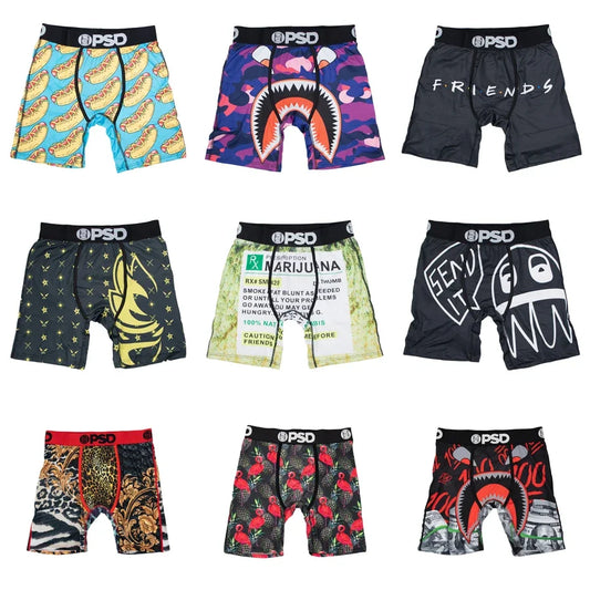 PSD Breathable Printed  Boxer Briefs - 1Pcs