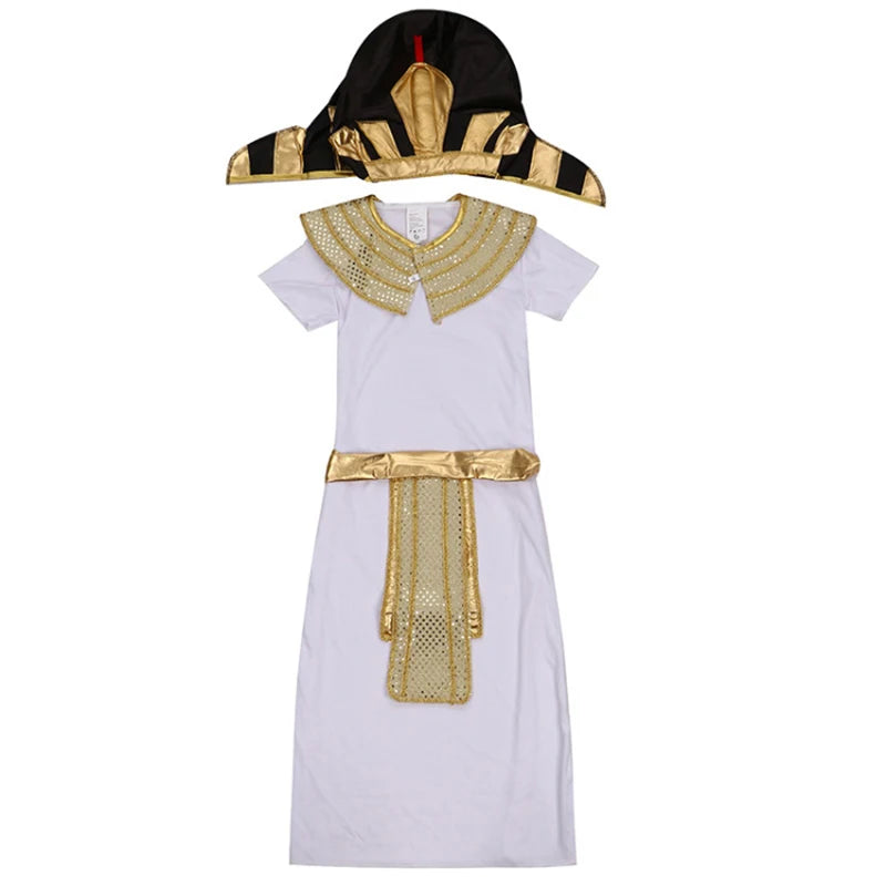Ancient Egyptian King Pharaoh Cosplay Kids Halloween Costume