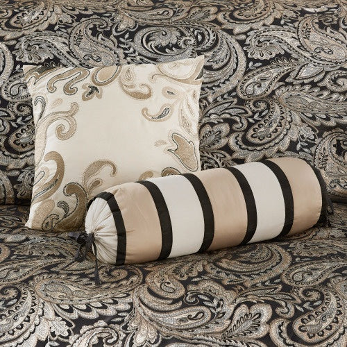 12 Piece Comforter Set With Cotton Bed Sheets - Queen Size