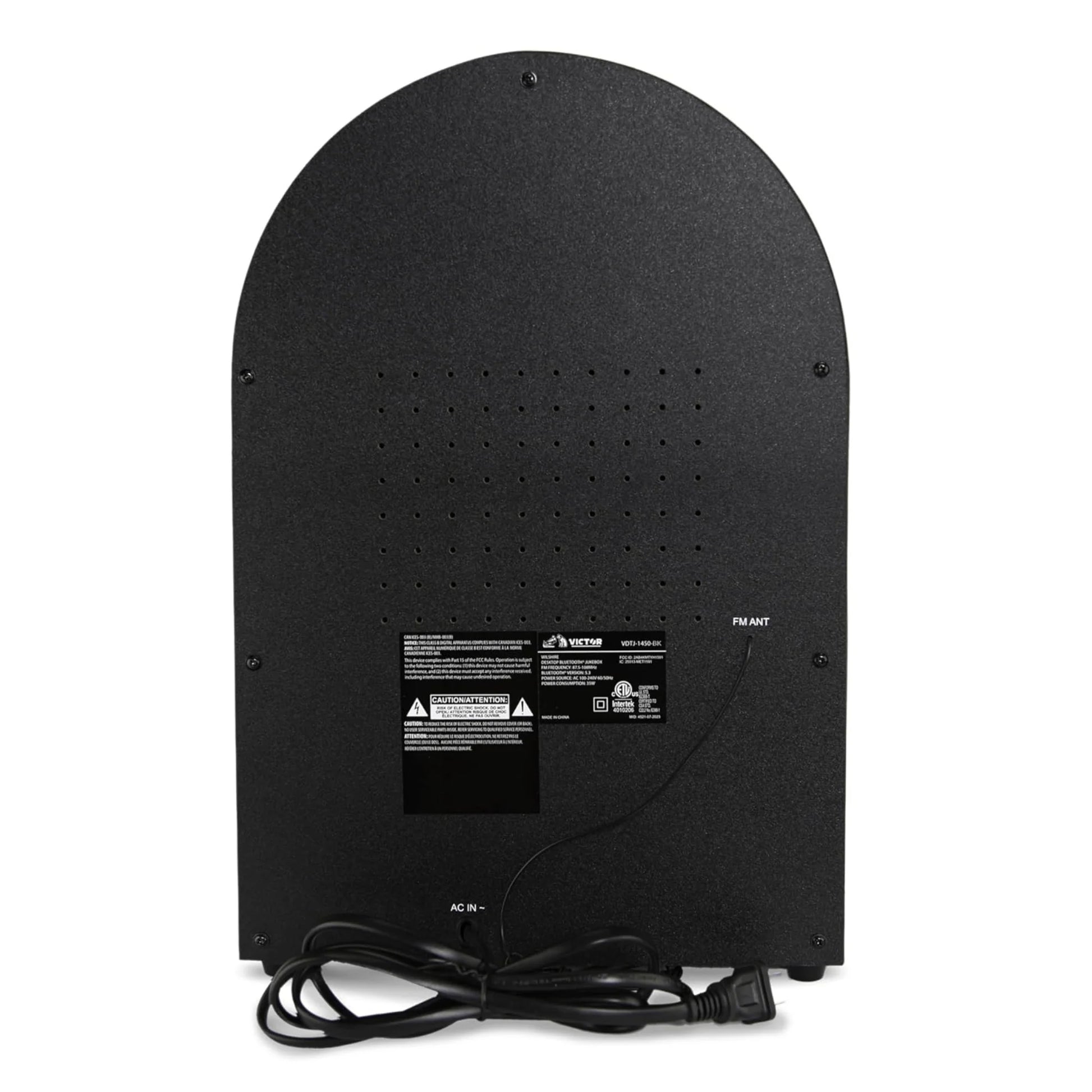 Victor Wilshire Bluetooth Jukebox with Multicolor LED Lighting and FM Radio