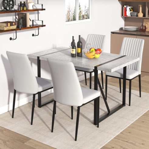 55 Inch Rectangular Dinner Table - Gray
