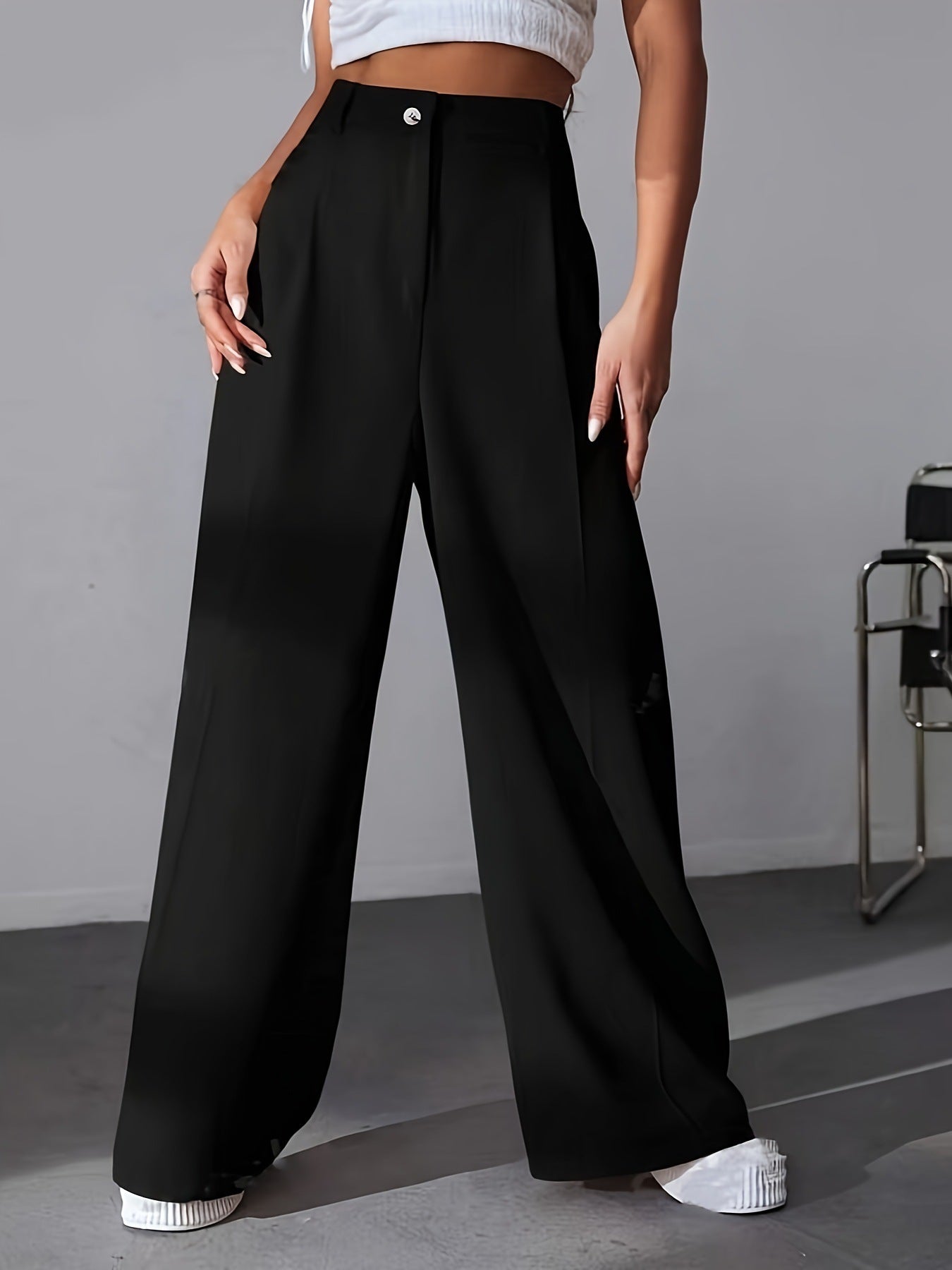 Flare Bottom Straight Leg Pants