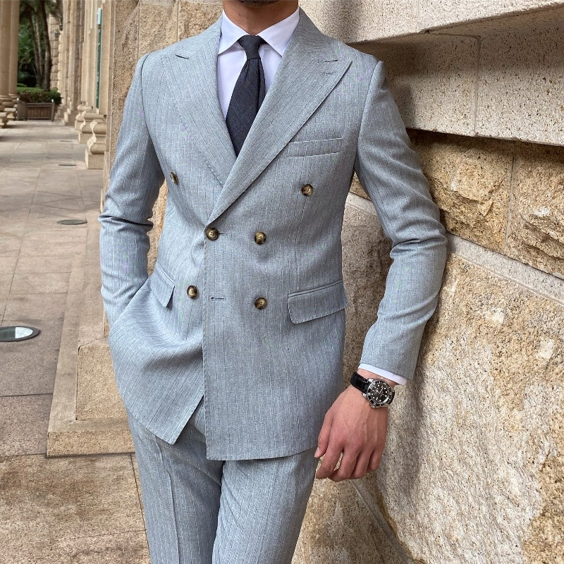 Mr. Lu San's Italian Naples Gun Collar Suit