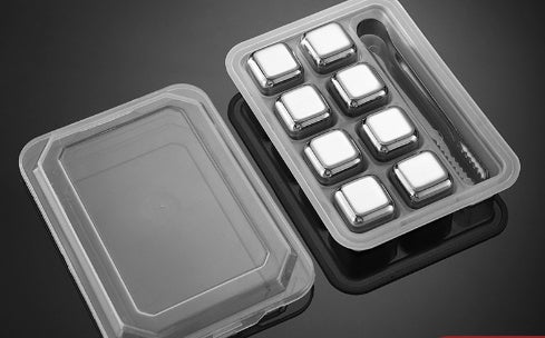 Stainless Steel Chilling Stones Ice Cubes Set