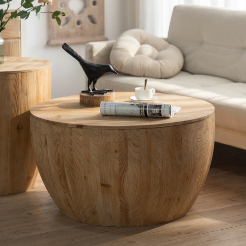 Vintage Bucket Shaped Coffee Table Set