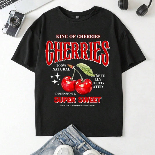 Cherry Ocean Shark Print Tee