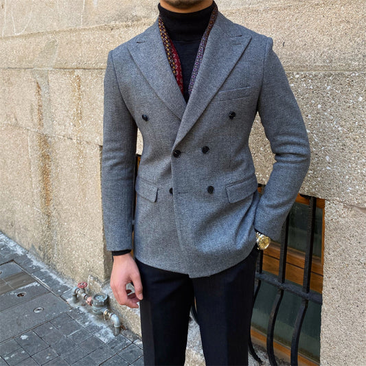Woolen Double Breasted Blazer