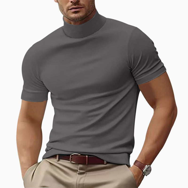Solid Color Thick Collar Shirt