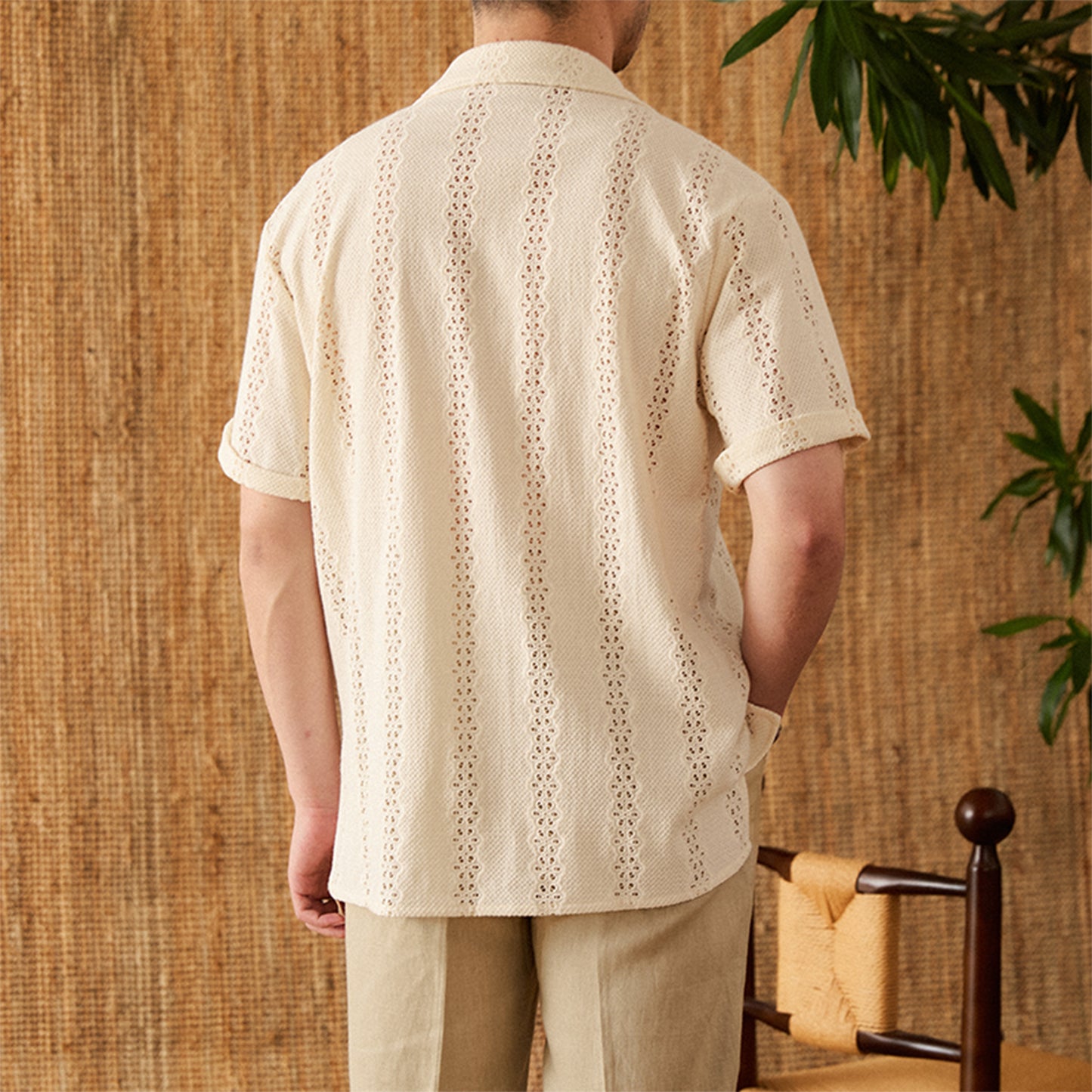 Cuban Collar Thin Short-sleeved Shirt
