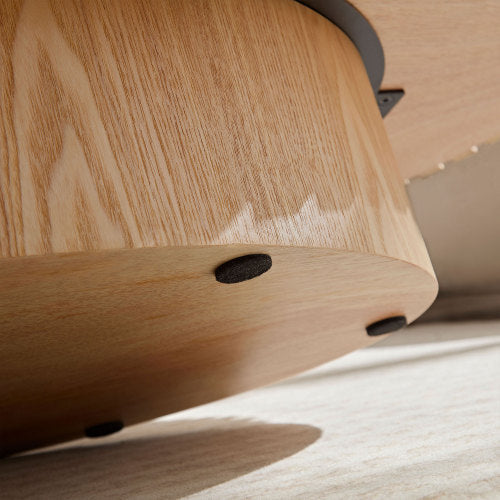 Modern Wood Handmade Drum Coffee Table