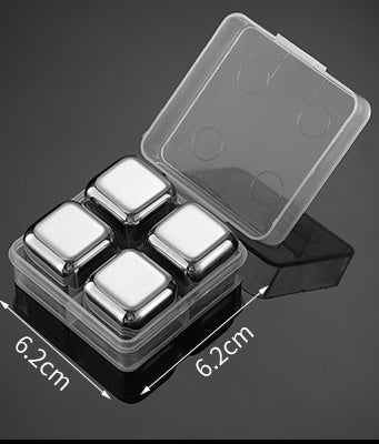 Stainless Steel Chilling Stones Ice Cubes Set