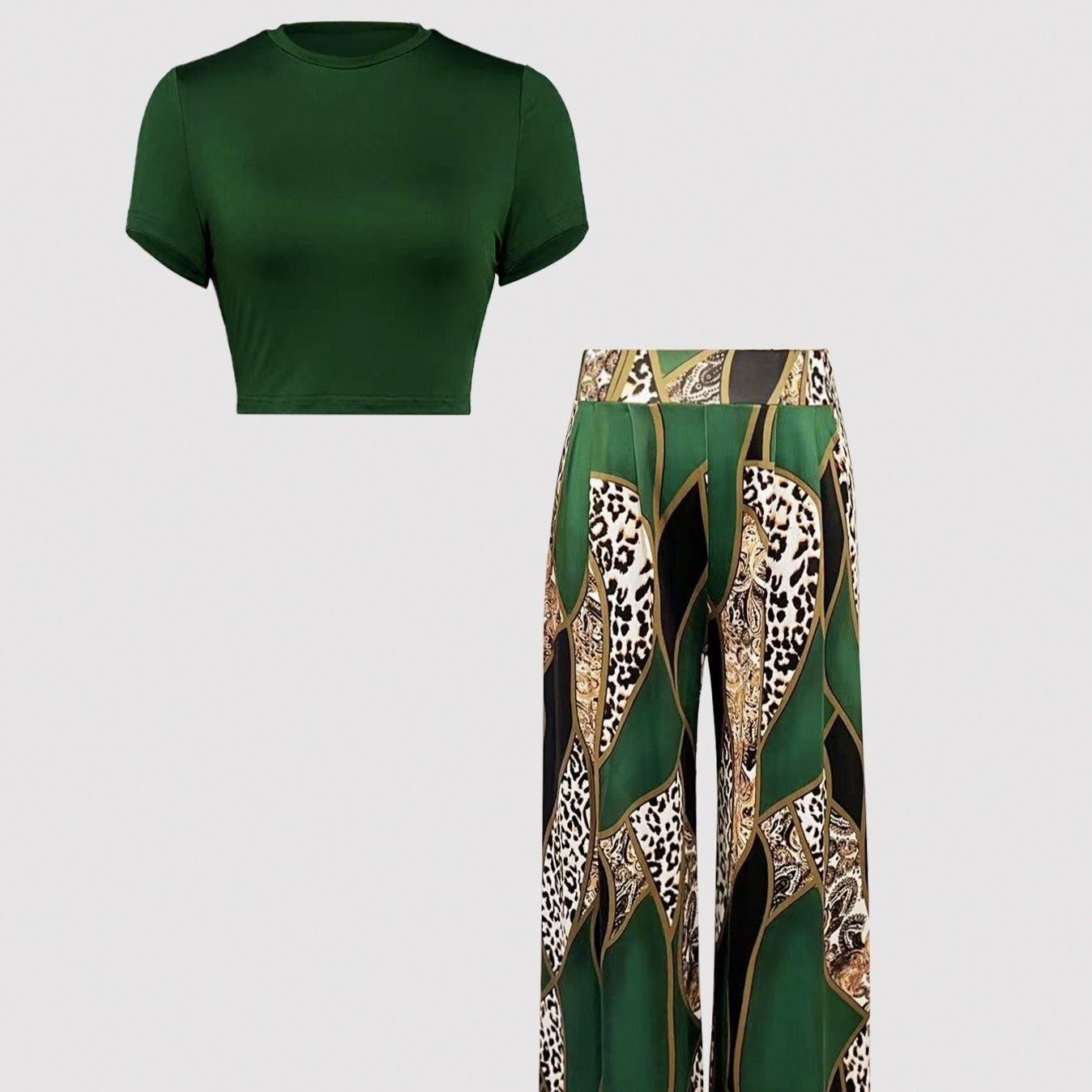Petal Sleeve Two-Piece Top and Pants