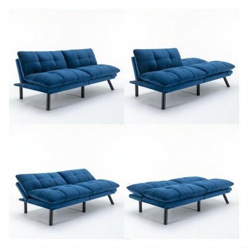Convertible Folding Sofa Bed - Navy Blue
