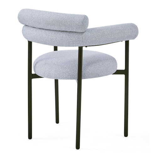 Upholstered Armchair Dining Chairs With Metal Legs Set of 2