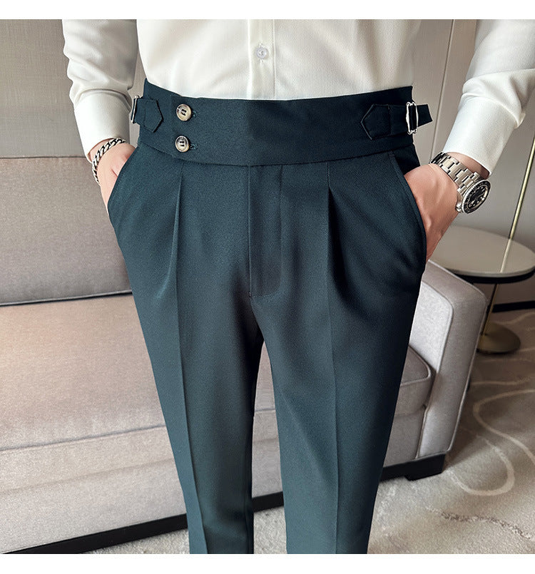 Slim-fit Ankle-Length Dress Pants