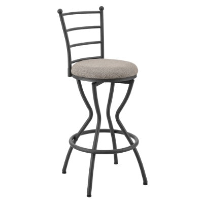 3-Piece Bar Table And Chairs Set with Metal Back and Fabric Seat