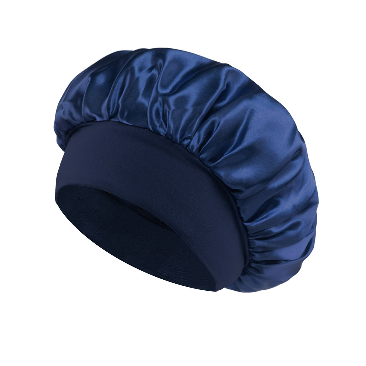 Solid Color Satin Wide Brim Nightcap