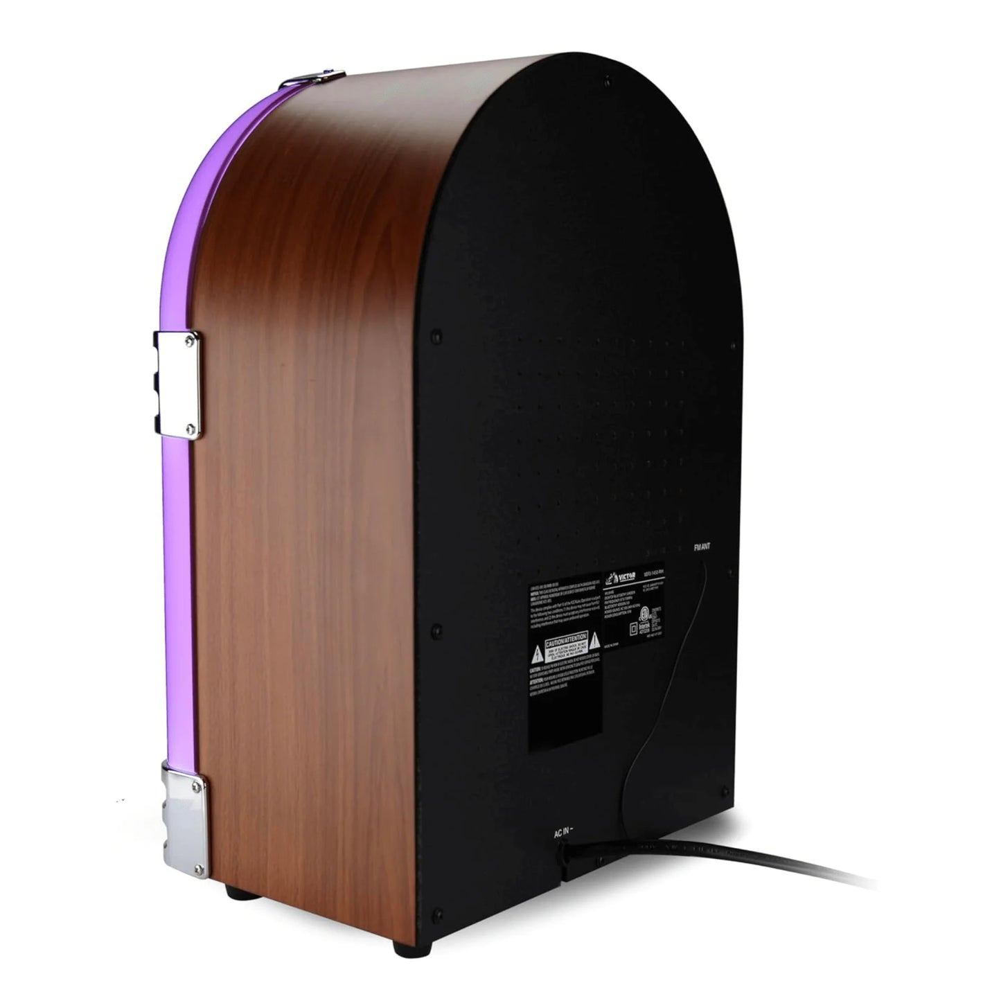 Victor Wilshire Bluetooth Jukebox with Multicolor LED Lighting and FM Radio