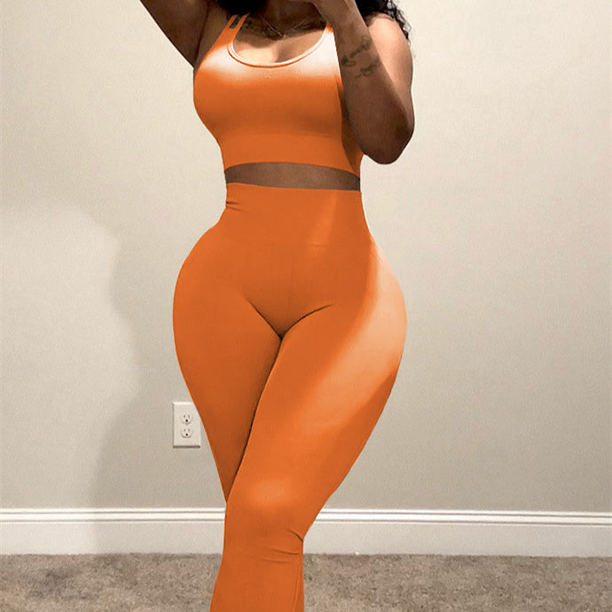 Two Piece Tights Camisole Sports Set