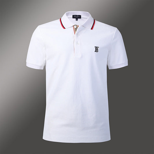 Placket Plaid Short Sleeve Polo