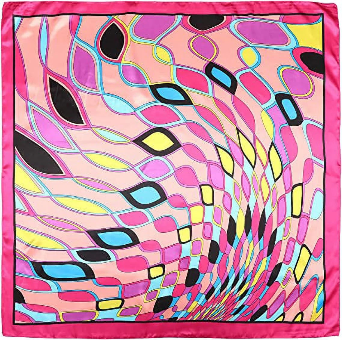 35” Large Satin Square Head Scarf - 2Pcs