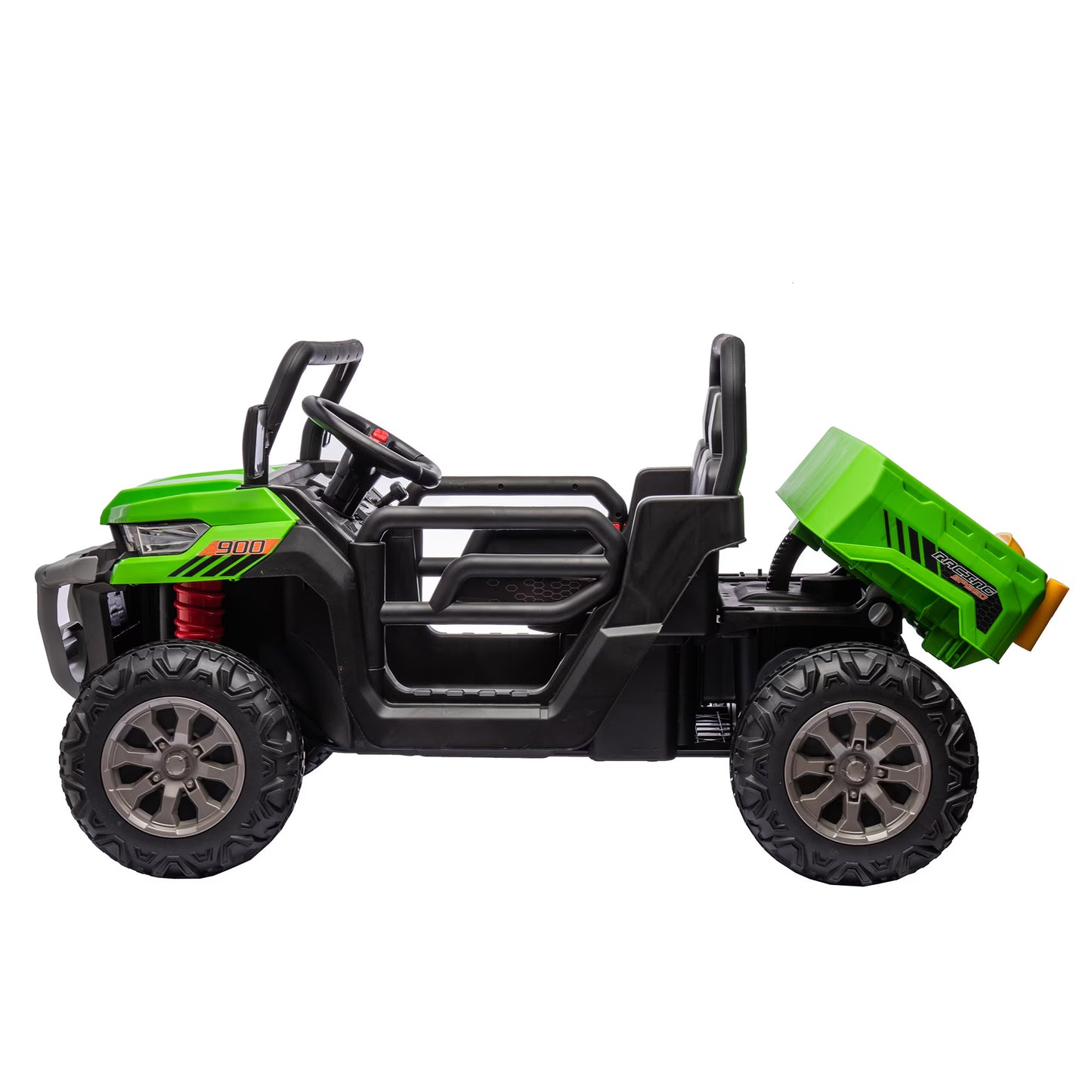 24V Ride On Dump Truck - 2 Seater Kids UTV with Electric Dump Bed - Green