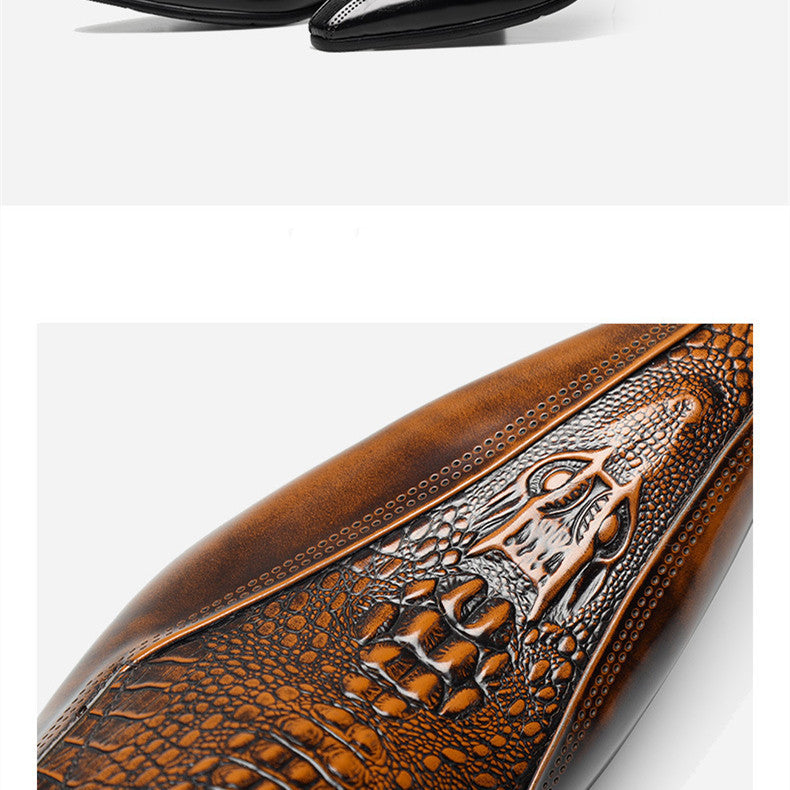 Leather Pointed Toe Dress Shoes