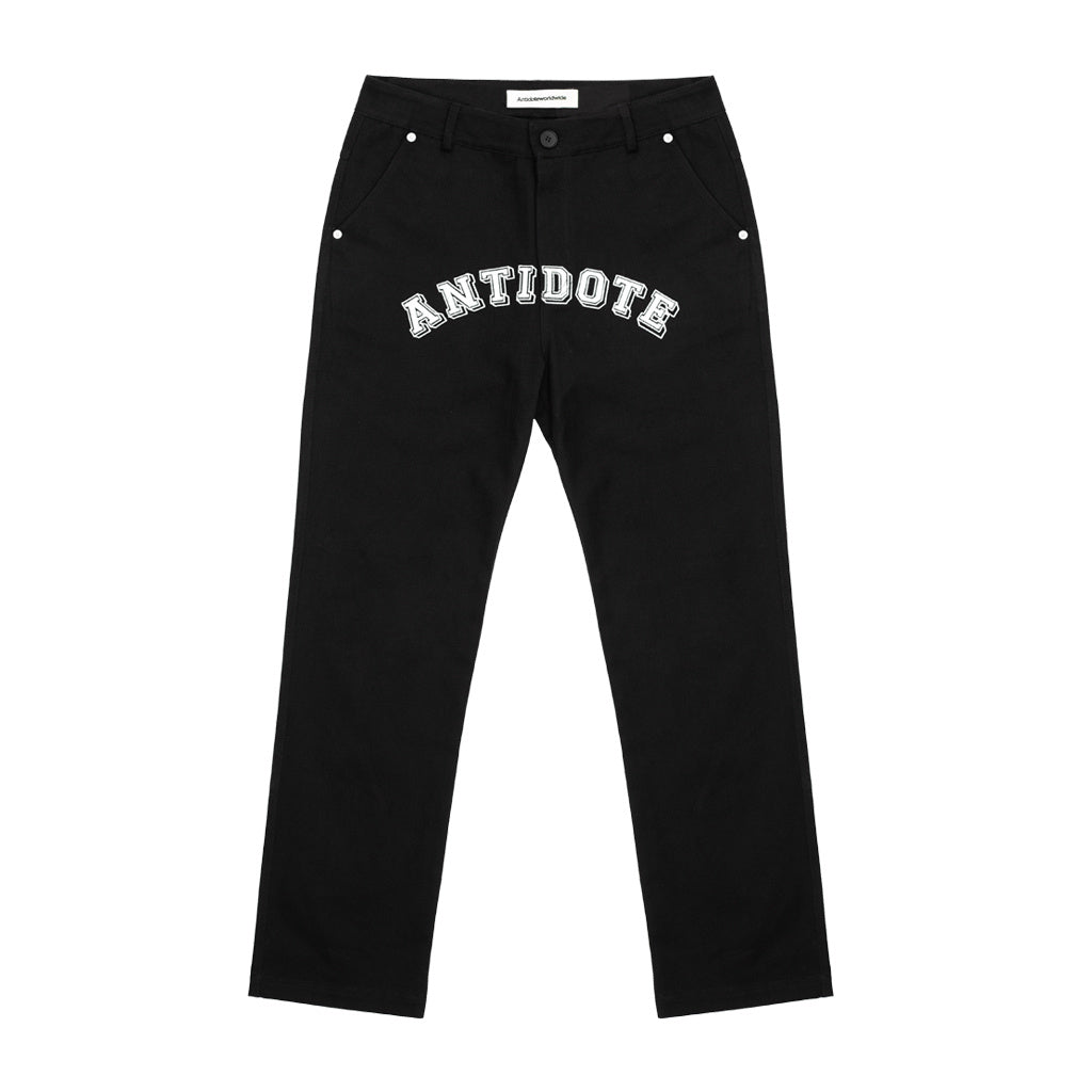 "Antidote"Print Straight Leg Jeans