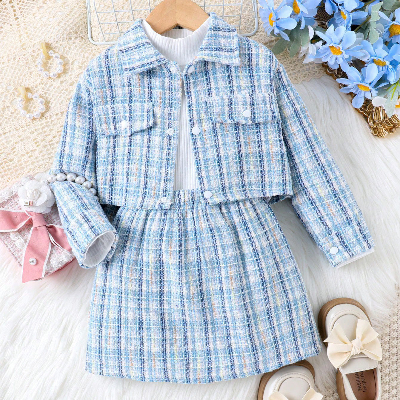 Turtleneck Top Skirt Outfit