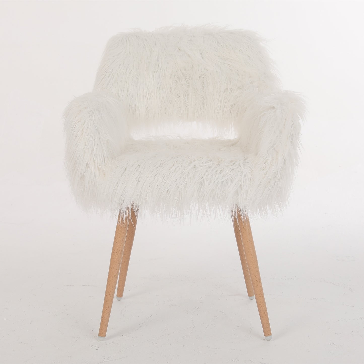 Faux Fur Make Up Chair with Metal Leg