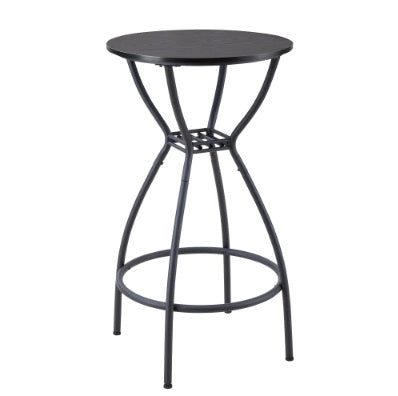 3-Piece Bar Table And Chairs Set with Metal Back and Fabric Seat