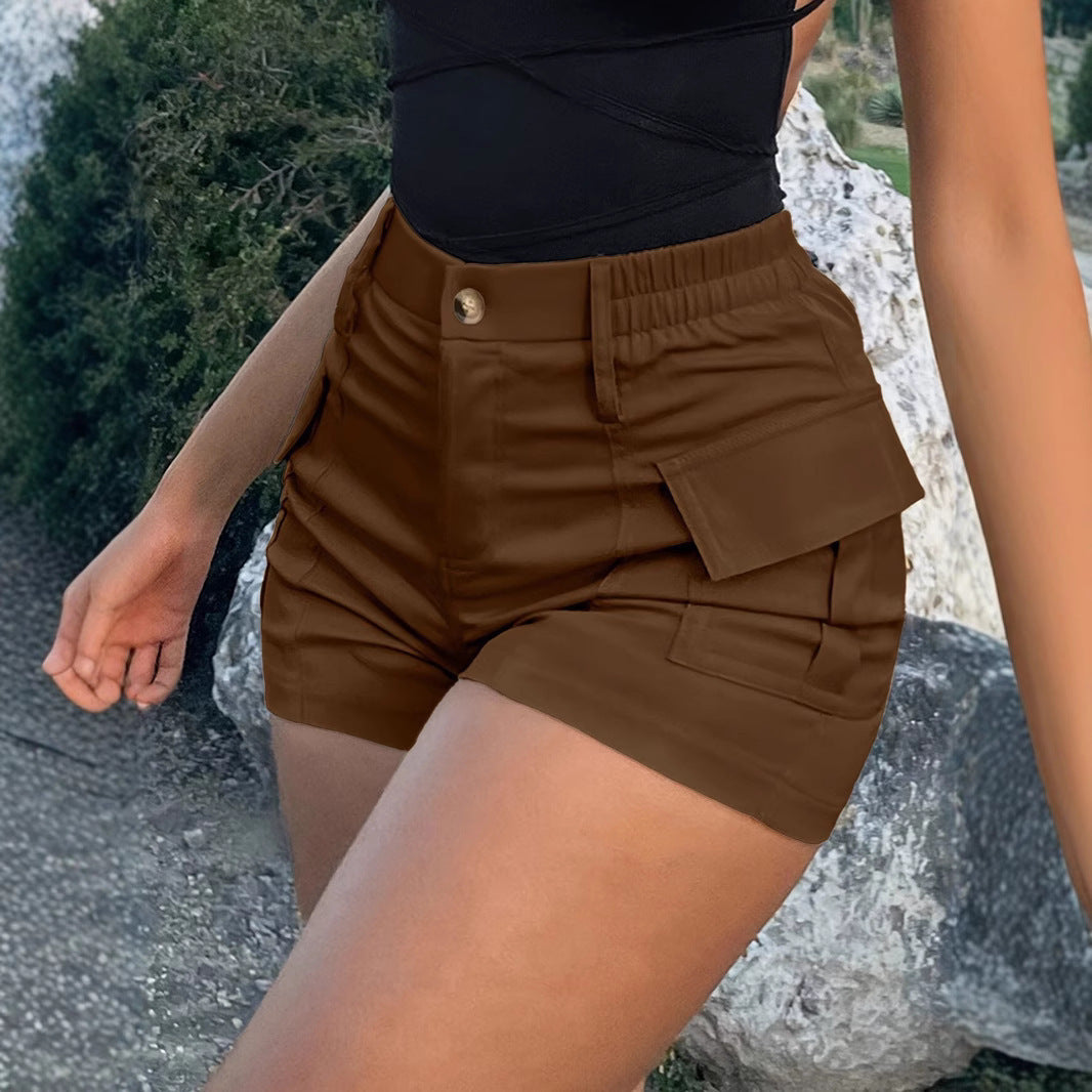 Cotton Pocketed Cargo Shorts