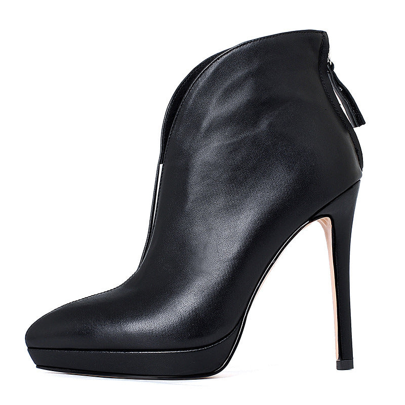 Super High Heel Pointed Toe Stiletto Short Boots