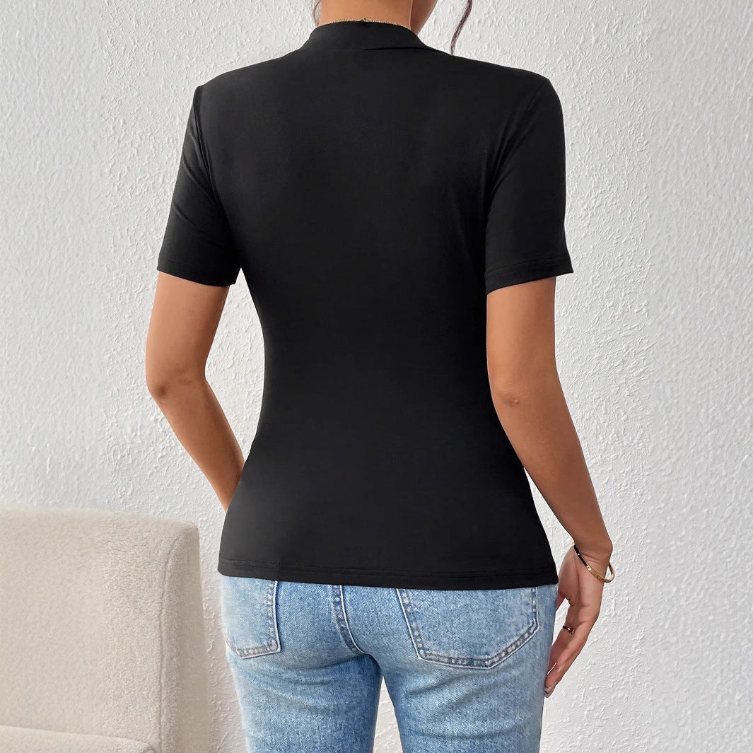 3D Floral Slim Short Sleeve Shirt