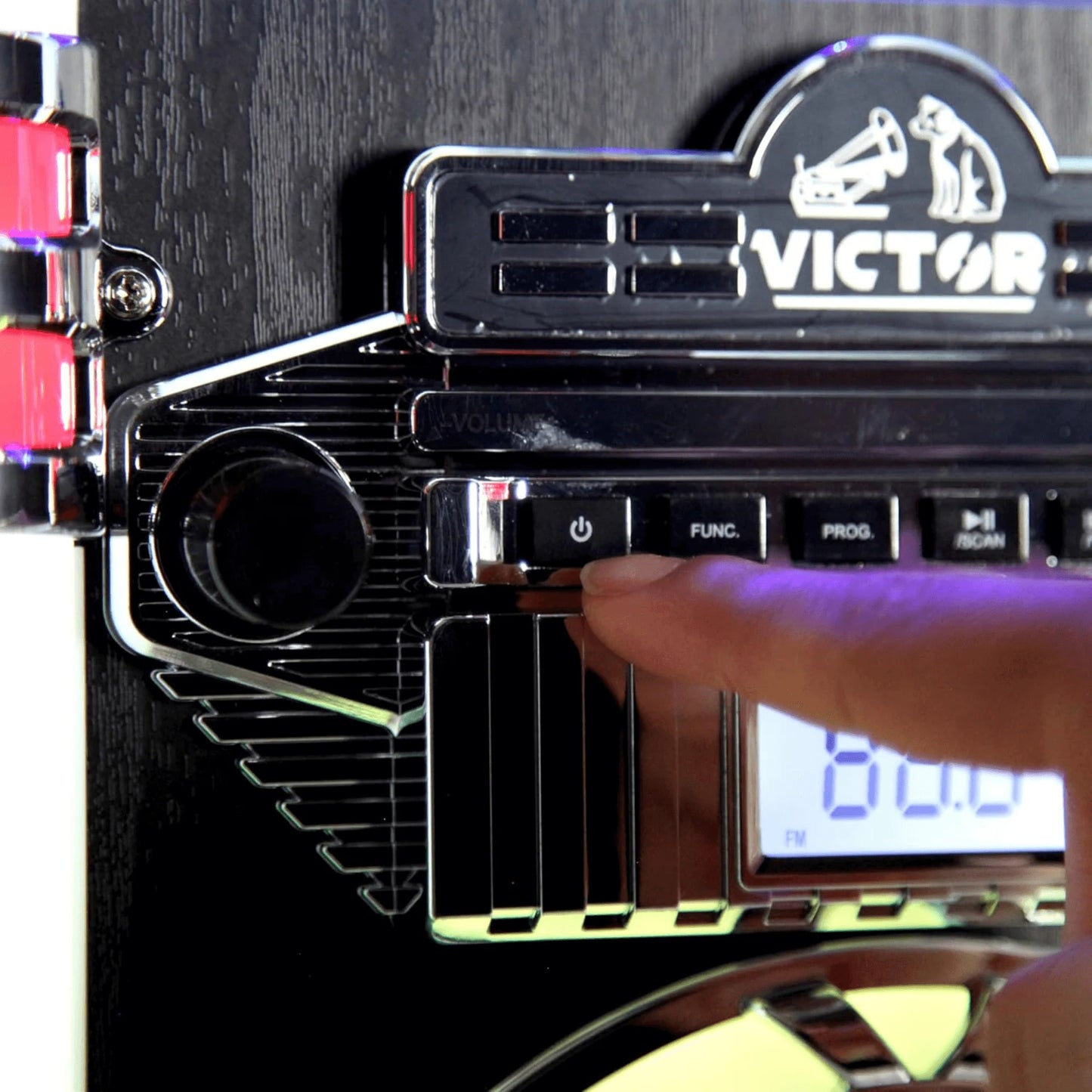 Victor Wilshire Bluetooth Jukebox with Multicolor LED Lighting and FM Radio