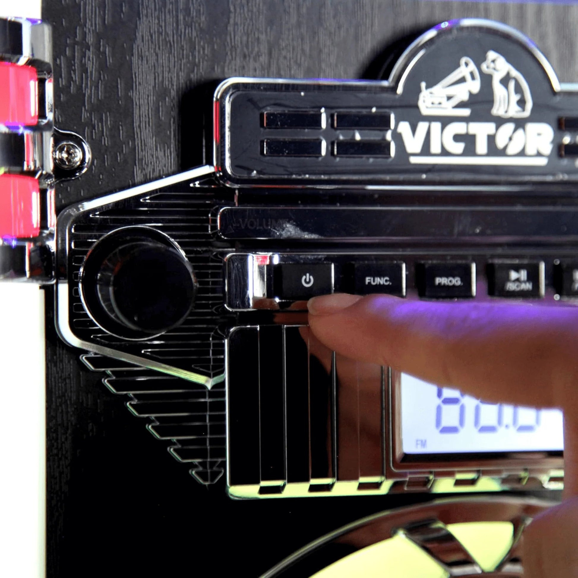 Victor Wilshire Bluetooth Jukebox with Multicolor LED Lighting and FM Radio